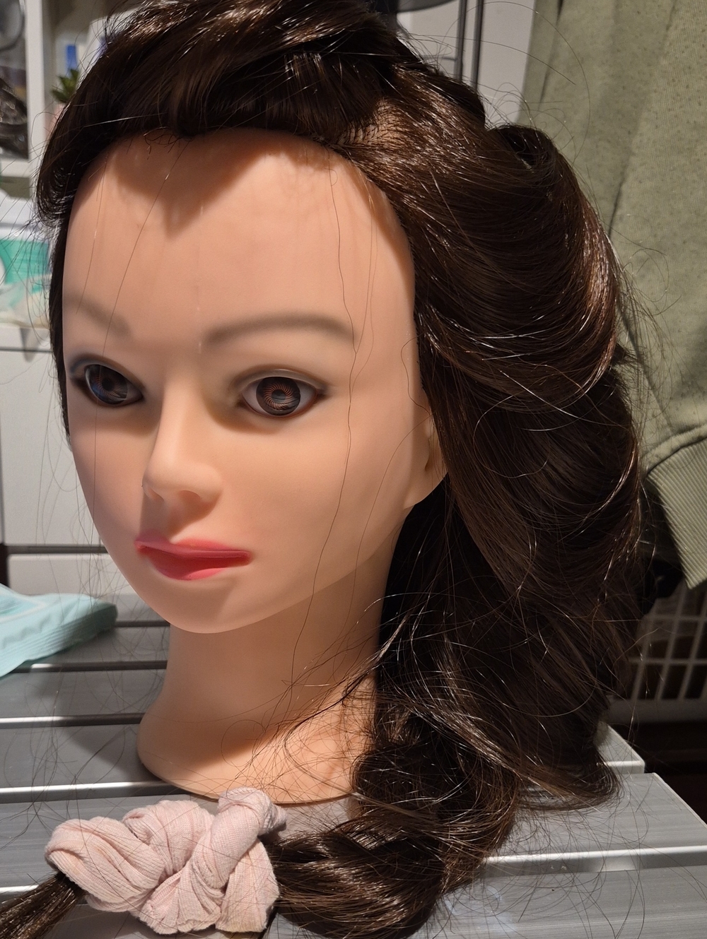 Brown Hair Practice Mannequin Head for Styling